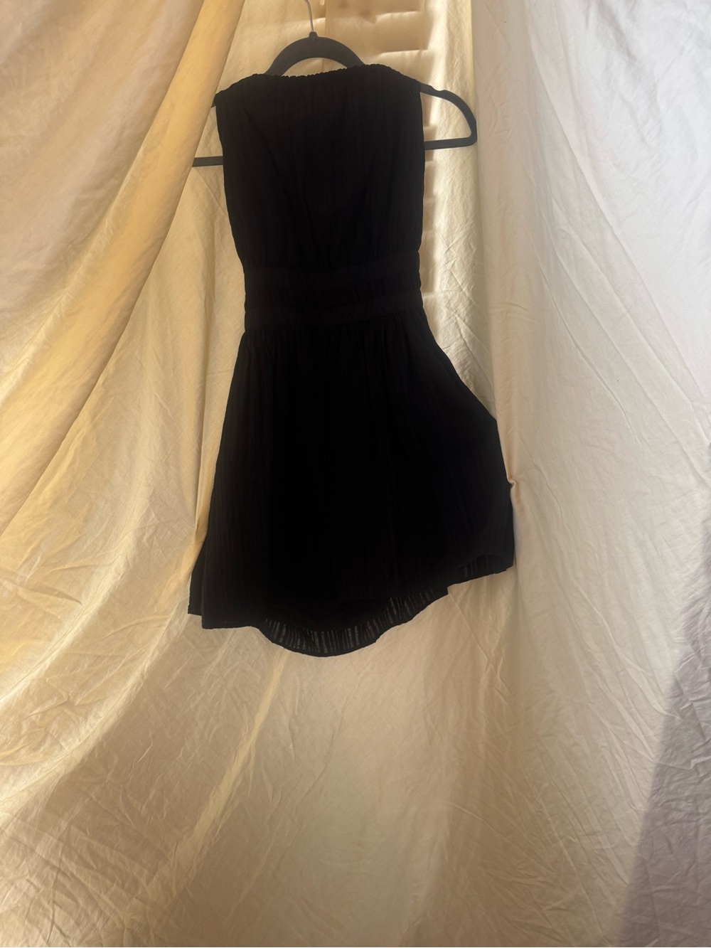 Halter style Strapless Black Mini Dress